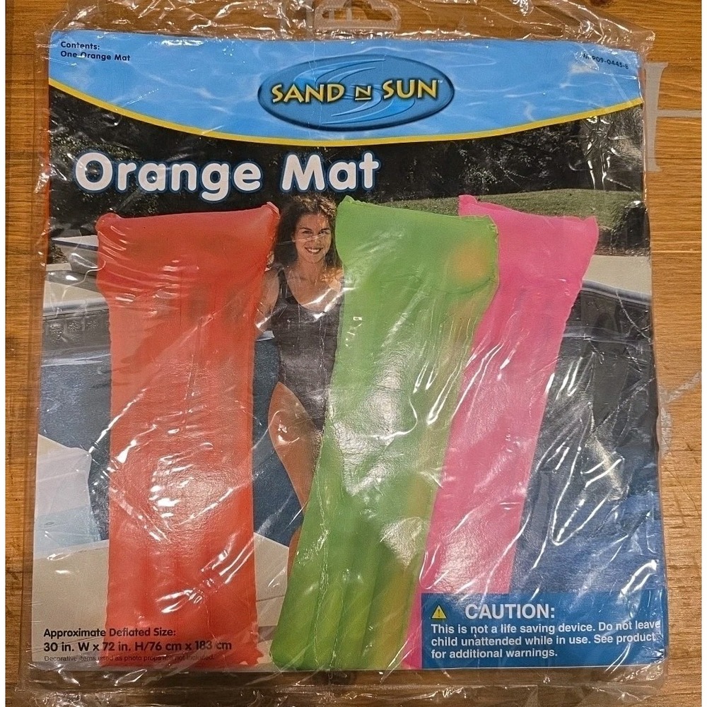 NEW Sand N Sun 72" Neon Orange Pool/Beach‎ Toy Float Mat
